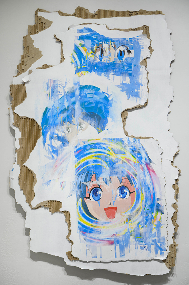 絵画 fumihirodaikoku1020 00 「think 」 墨絵 630mm×450mm程度 今回は「子像」になった。 構図的